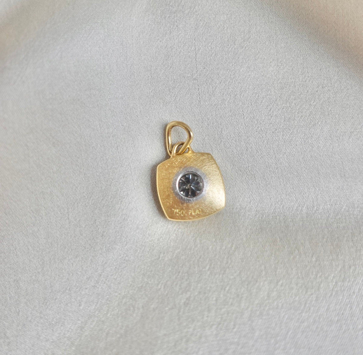 Handmade Diamond Pendant in 18K and Platinum