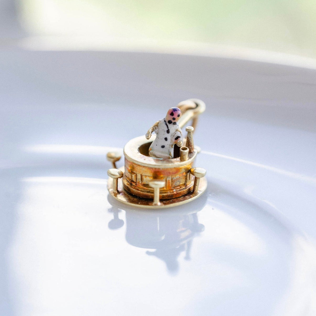 14K enamel bartender charm