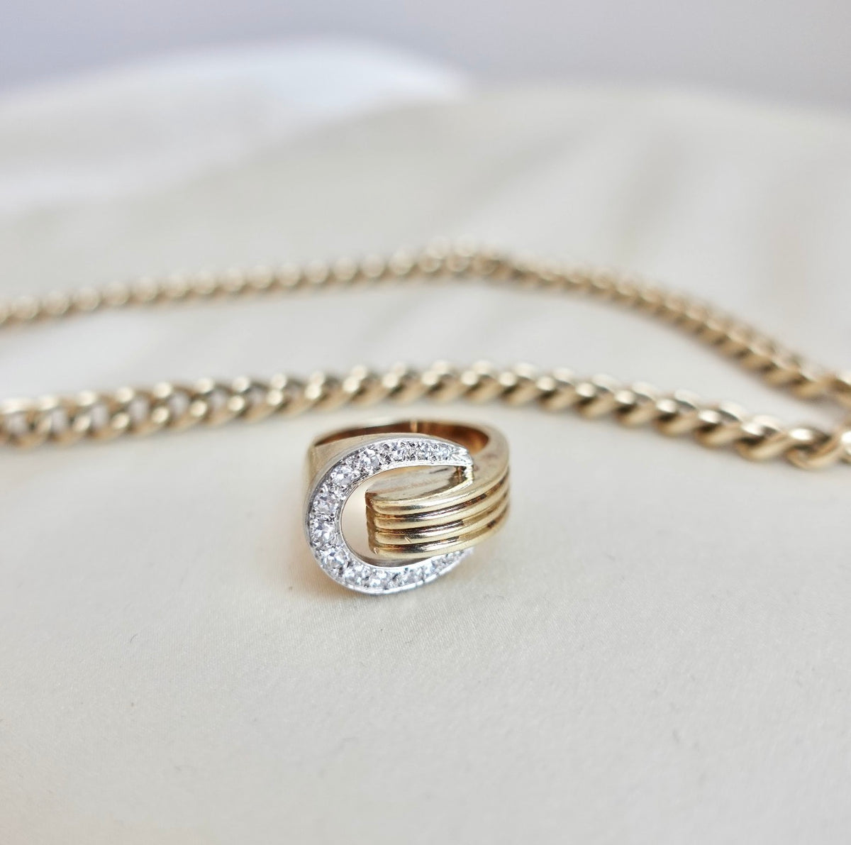 Lucky Horseshoe Diamond Ring