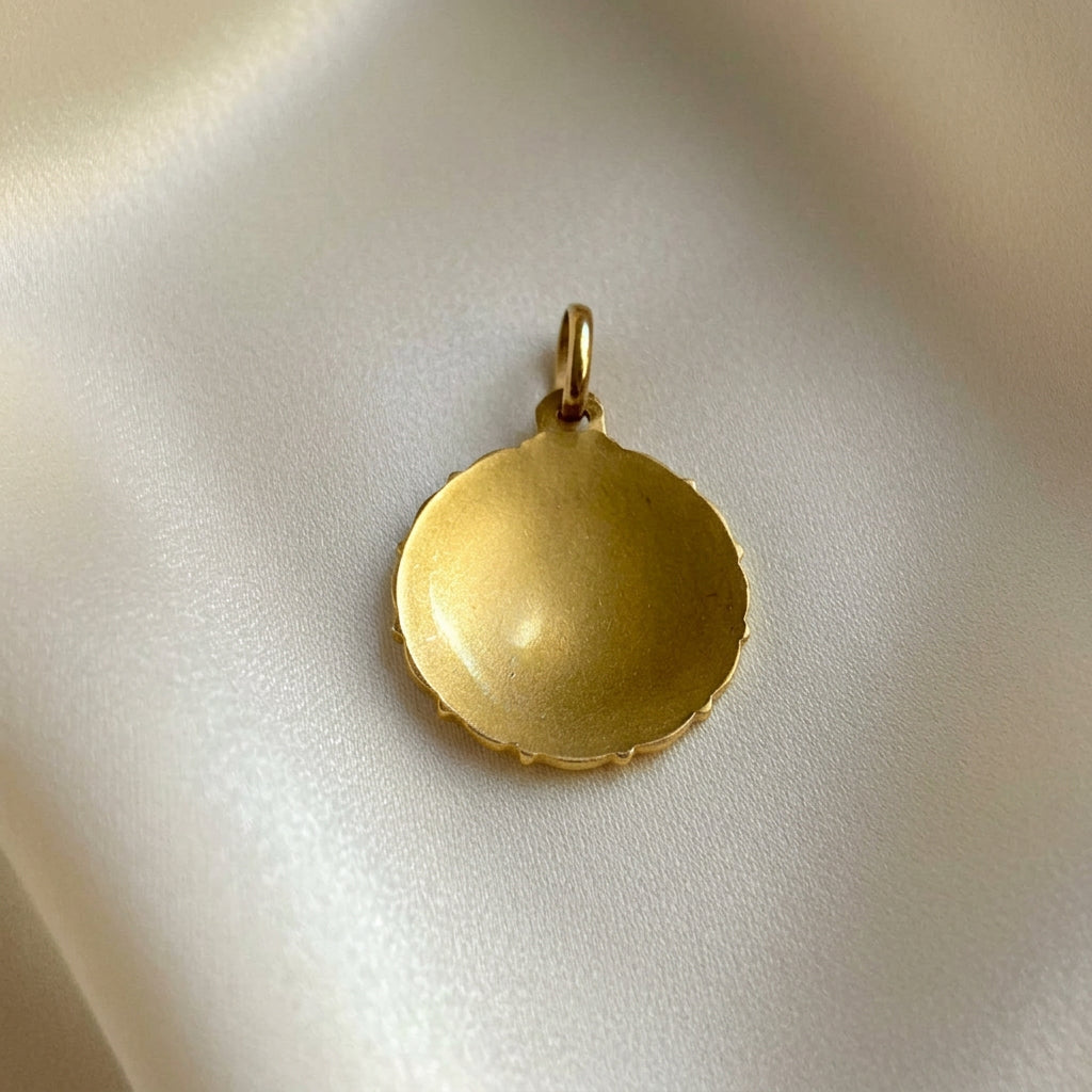 18K French Petite Gemini Zodiac Pendant