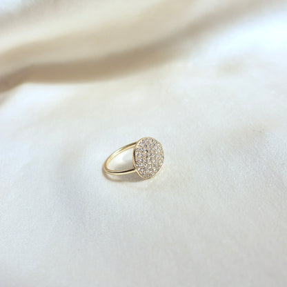 18K Organic Diamond Pavé Ring