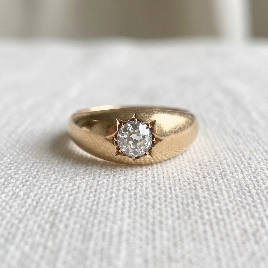 Stunning Star Set 18K Diamond Ring