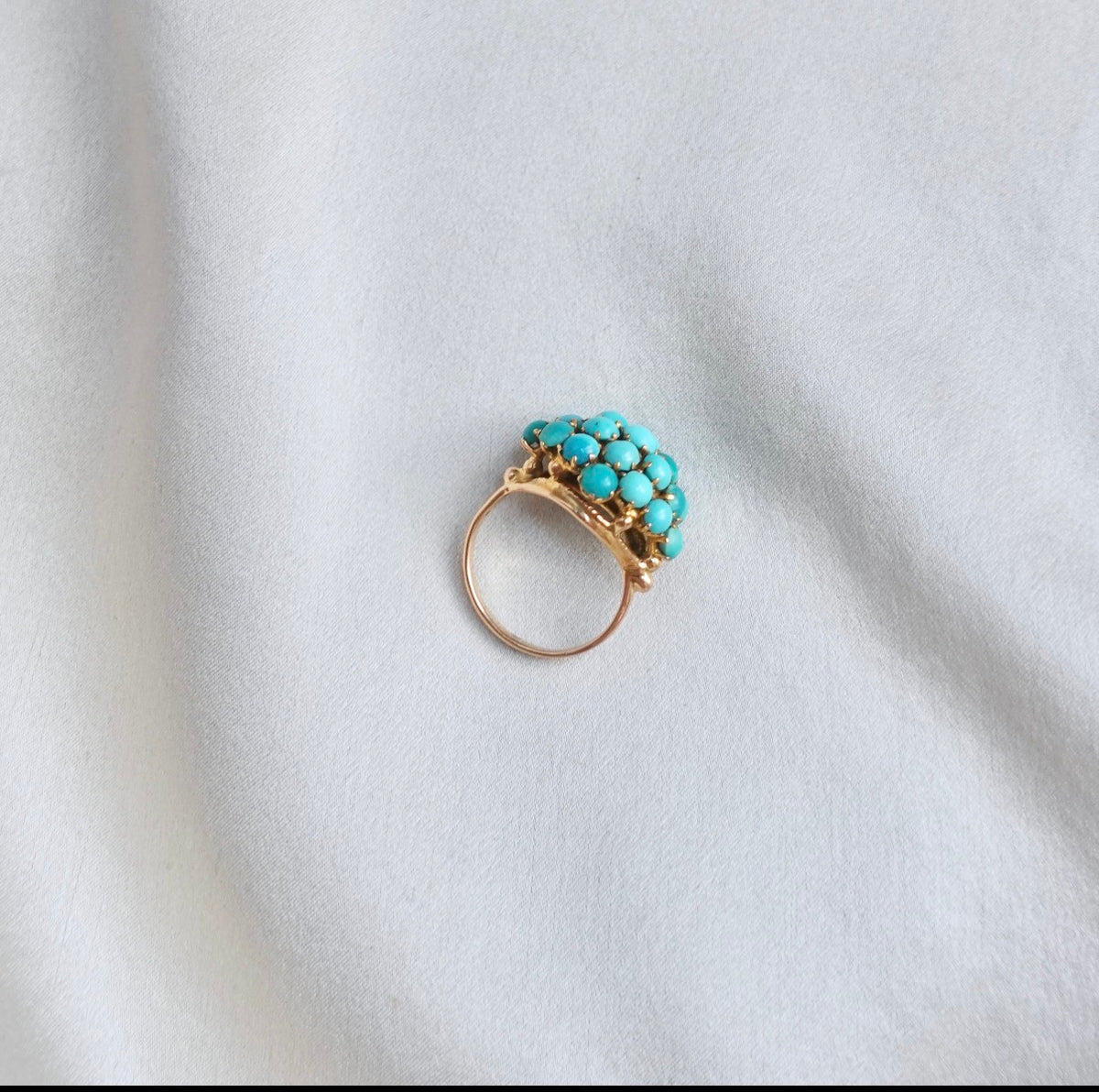 Turquoise Pave Ring