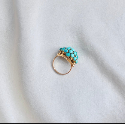 Turquoise Pave Ring