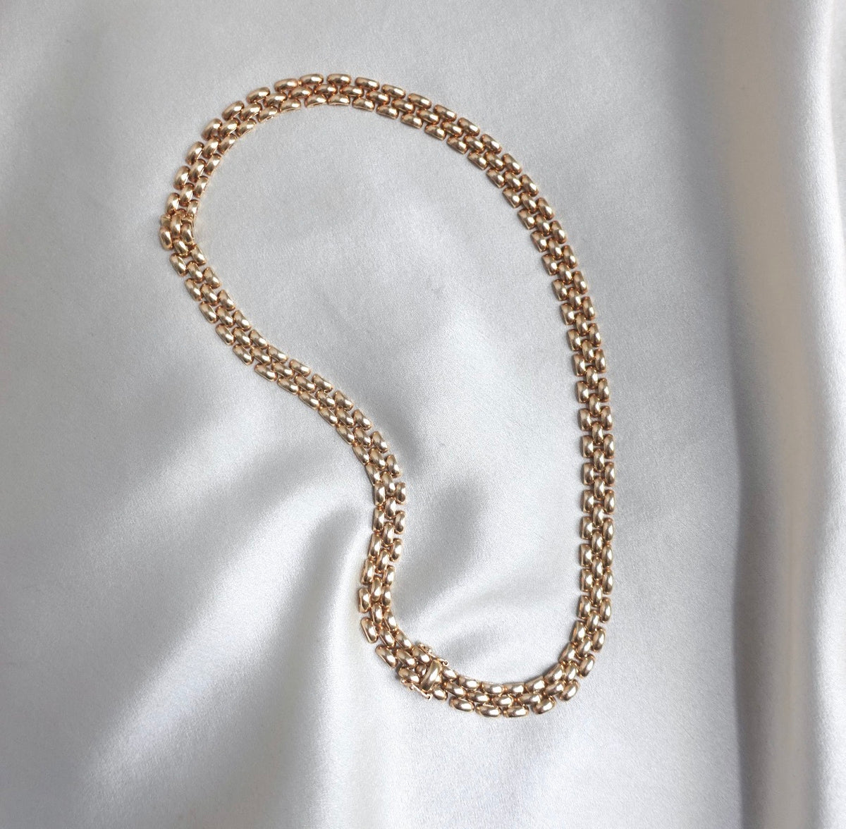 The Panther — 14K Italian Panther Link Necklace