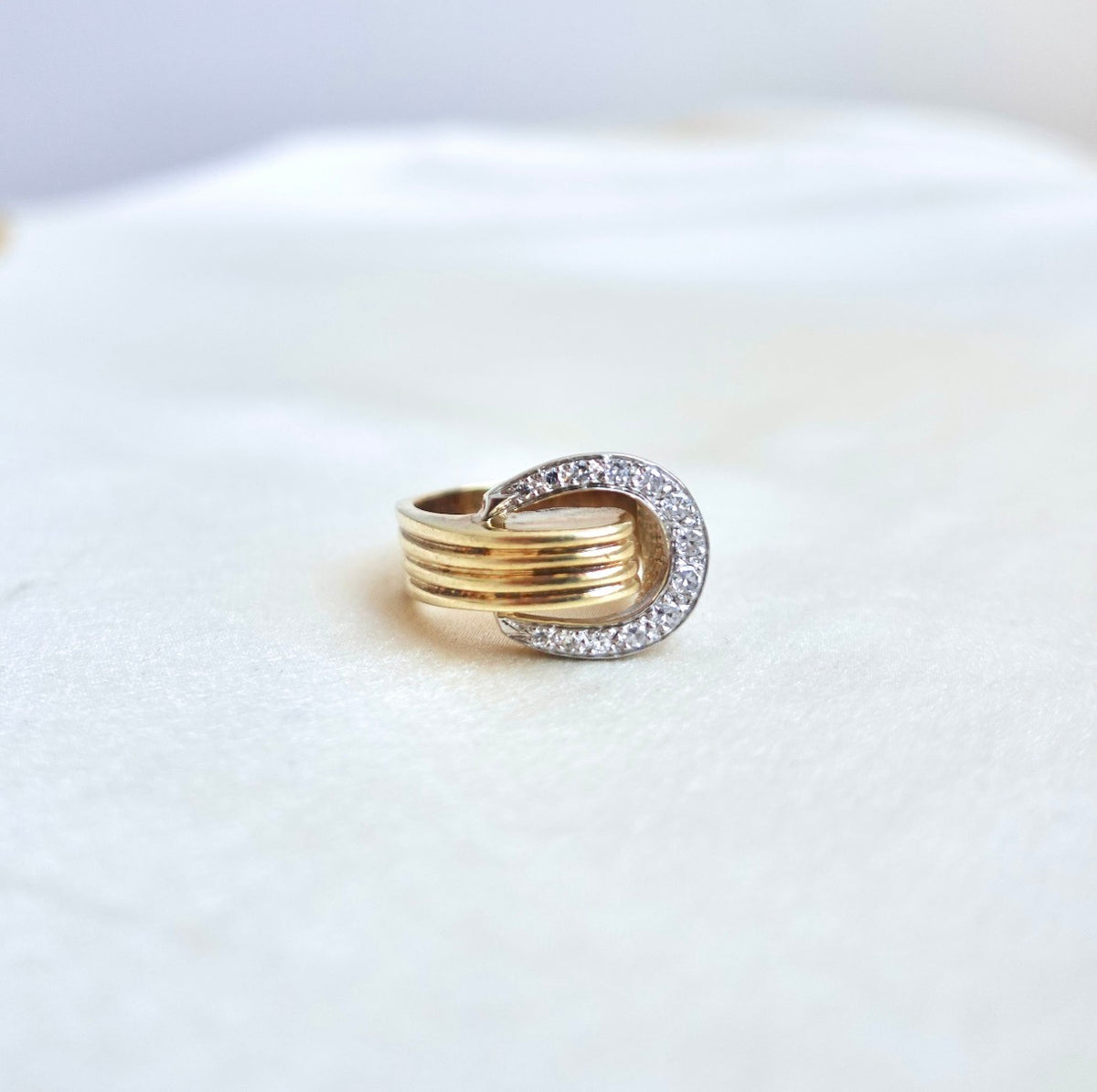 Lucky Horseshoe Diamond Ring