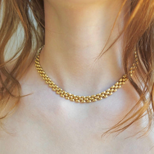 The Panther — 14K Italian Panther Link Necklace