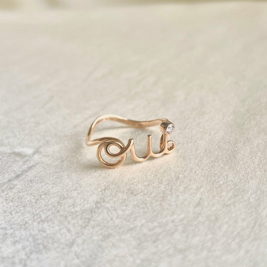 Christian Dior “Oui” Ring in 18K Rose Gold