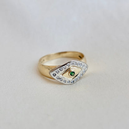 The Evil Eye: Diamond and Tsavorite Ring