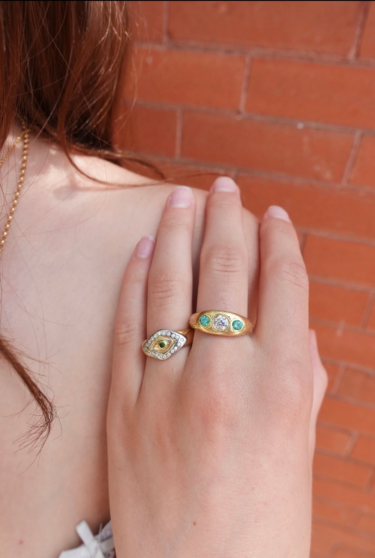 The Evil Eye: Diamond and Tsavorite Ring