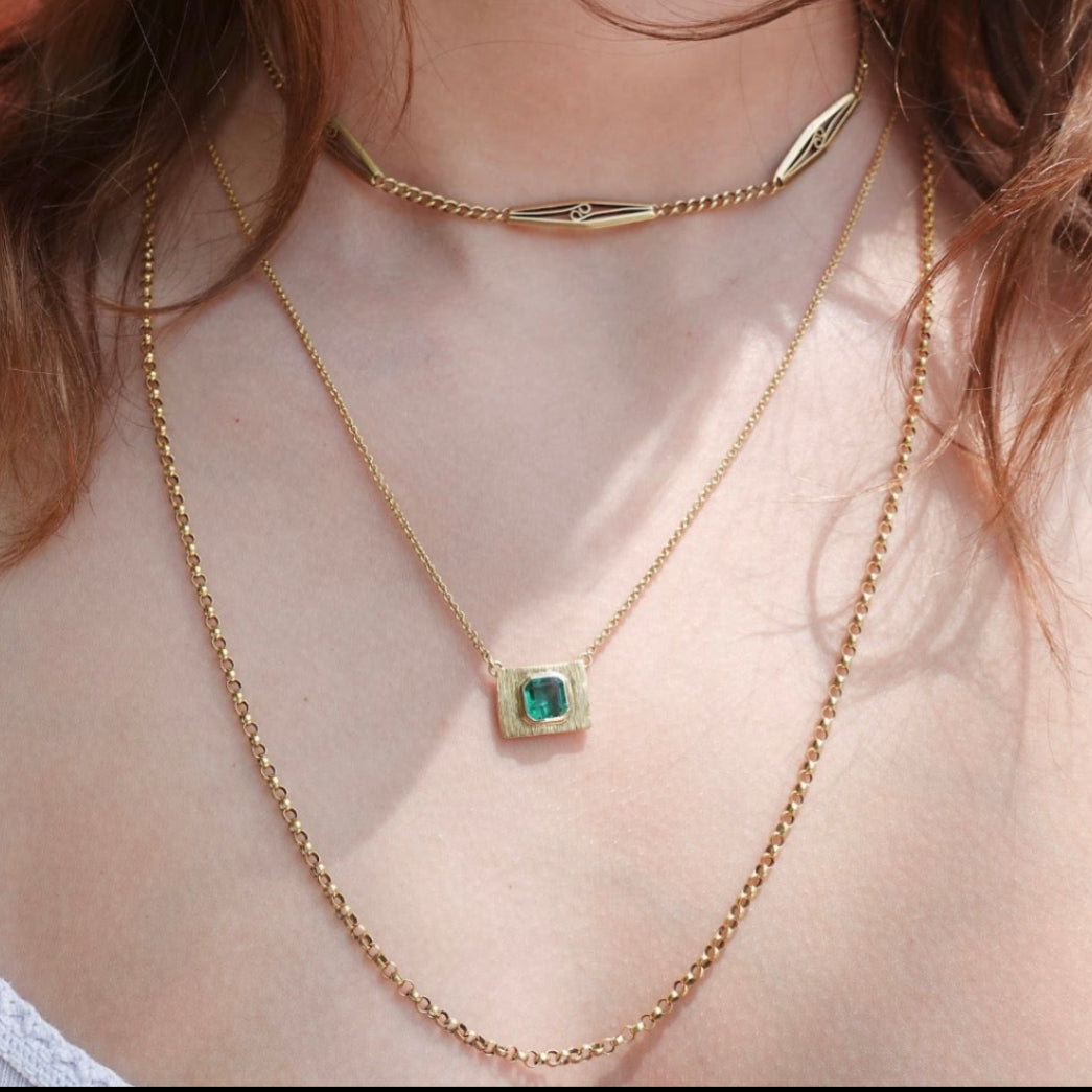 14K Thin Rolo Chain in 24 inches