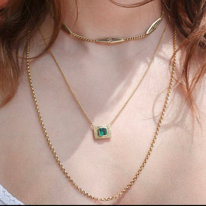 14K Thin Rolo Chain in 24 inches