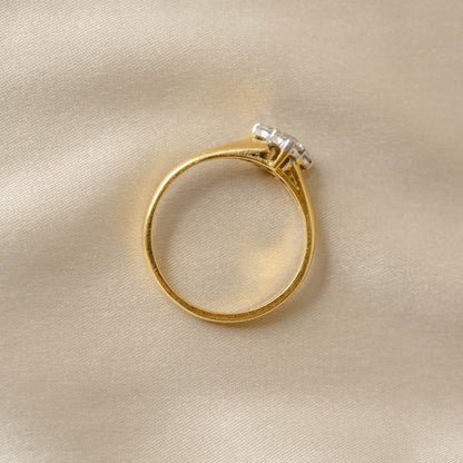 Three Jewels- 3 Stone Diamond Ring in 18K Gold Ring